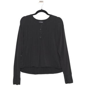 Athleta Canyon Henley Top Black Size Large
